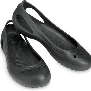 Crocs Women's Kadee Work Flat, Black, Size US 10